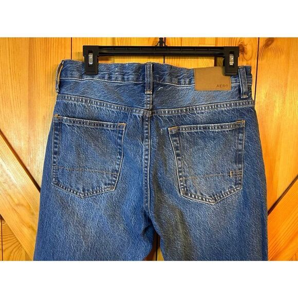 Aeropostale Distressed Medium Wash Relaxed Taper Jeans READ Size 28/32 (8906) - Picture 9 of 10